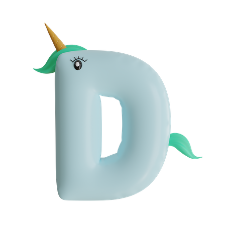 Alphabet D  3D Icon