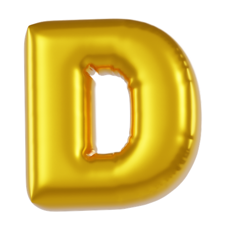 알파벳 d 풍선  3D Icon