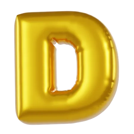 알파벳 d 풍선  3D Icon