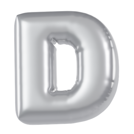 Alphabet D Balloon  3D Icon