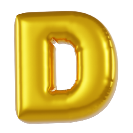 Alphabet D Balloon  3D Icon