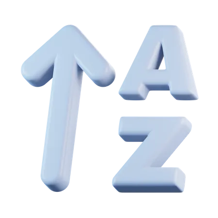 Alphabet Descending Order  3D Icon