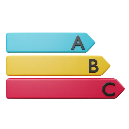 Alphabet diagramm  3D Illustration