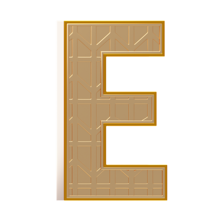 알파벳 e  3D Icon