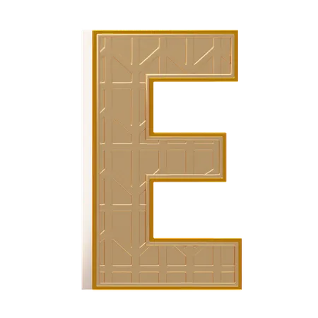 Alphabet e  3D Icon