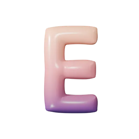 Alphabet e  3D Icon