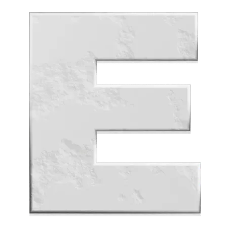 알파벳 e  3D Icon