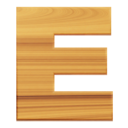 Alphabet E  3D Icon