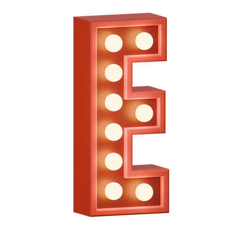 Alphabet E  3D Icon