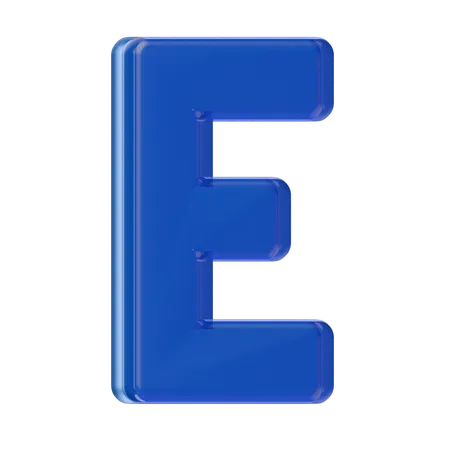 Alphabet E  3D Icon