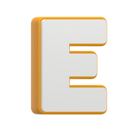 Alphabet E  3D Icon