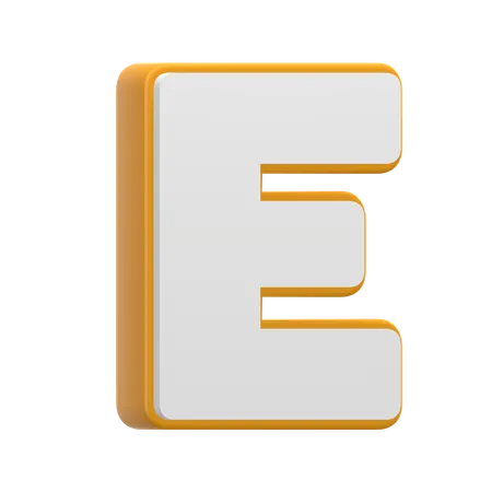 Alphabet E  3D Icon