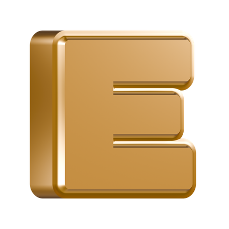 Alphabet E  3D Icon