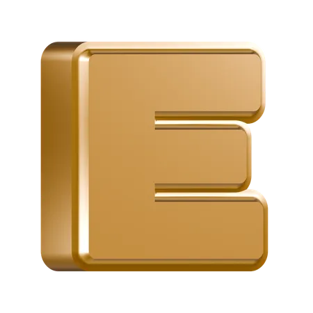 Alphabet E  3D Icon