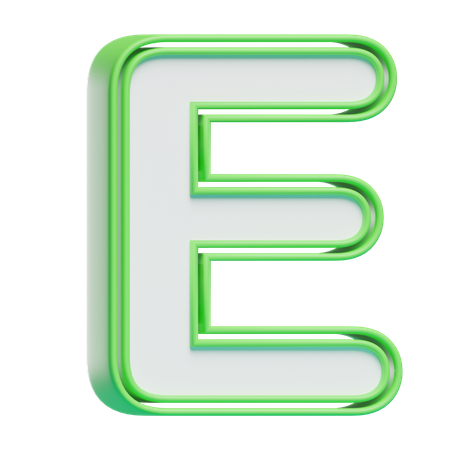 Alphabet E  3D Icon