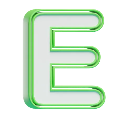 Alphabet E  3D Icon