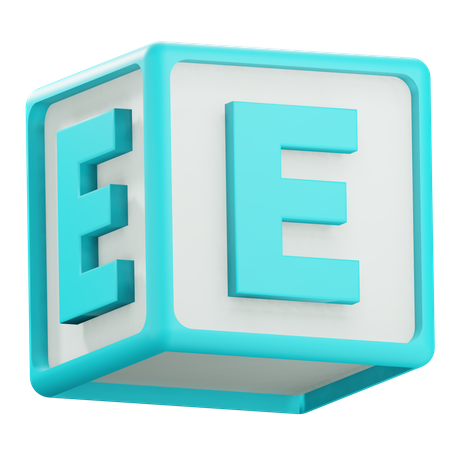 Alphabet E  3D Icon