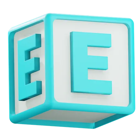 Alphabet E  3D Icon