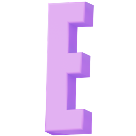 Alphabet E  3D Icon