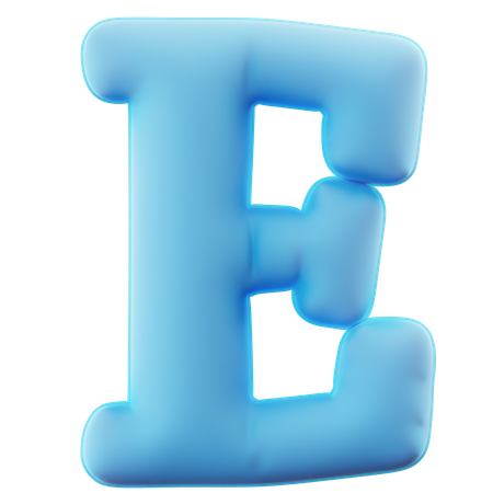 Alphabet E  3D Icon