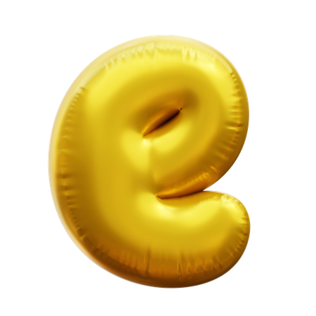 Alphabet E  3D Icon