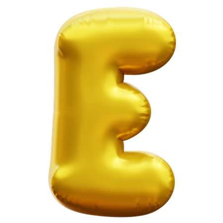 Alphabet E  3D Icon