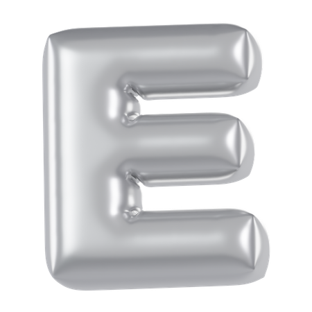 Alphabet E Balloon  3D Icon