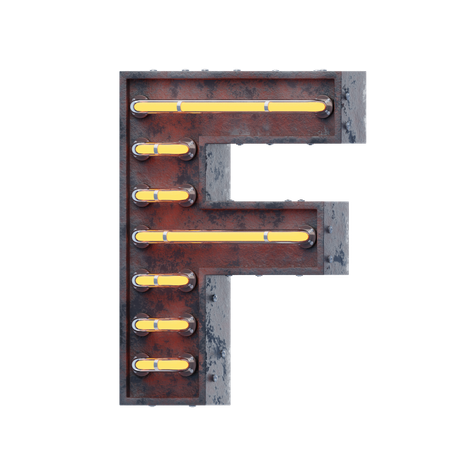 Alphabet f  3D Icon