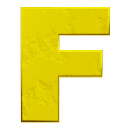 알파벳 f  3D Icon