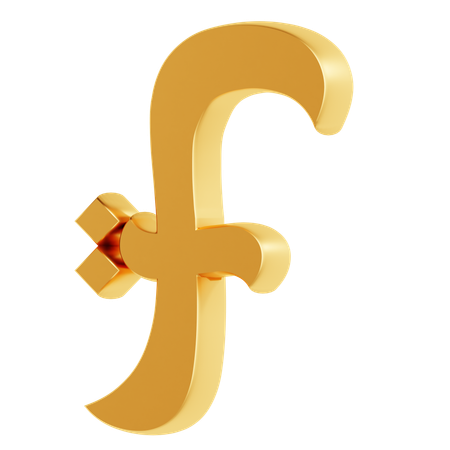 Alphabet f  3D Icon