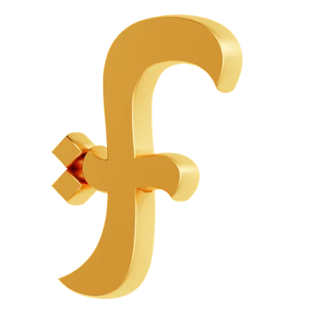 Alphabet f  3D Icon