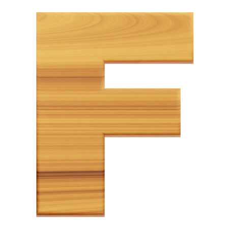 Alphabet F  3D Icon