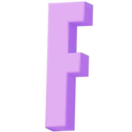 Alphabet F  3D Icon