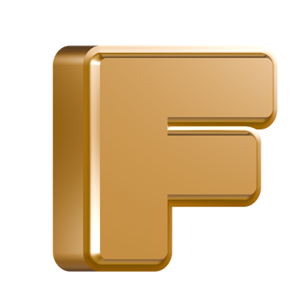 Alphabet F  3D Icon