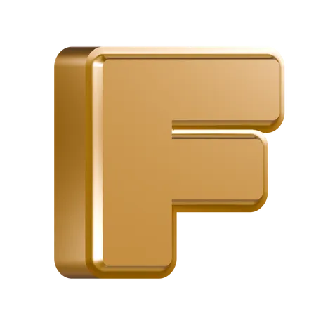 Alphabet F  3D Icon
