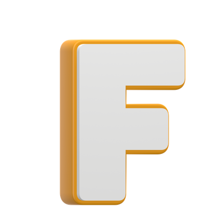 Alphabet F  3D Icon