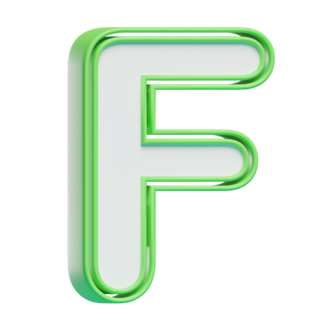 Alphabet F  3D Icon