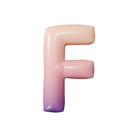 Alphabet F  3D Icon