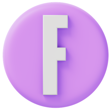 Alphabet F  3D Icon