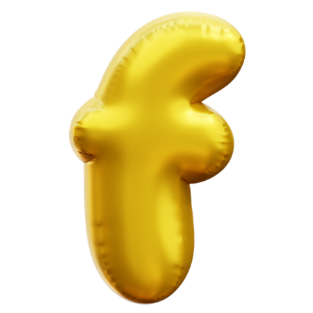 Alphabet F  3D Icon