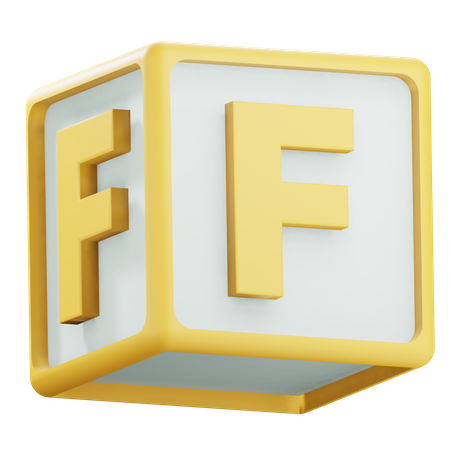 Alphabet F  3D Icon