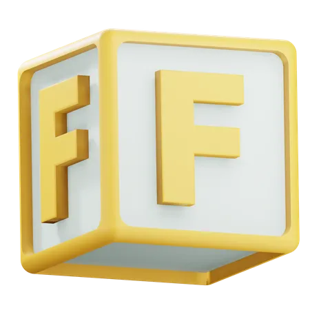 3 D F Alphabet Block Illustration 3D Icon