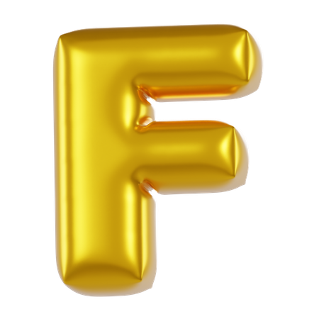 Ballon avec l'alphabet f  3D Icon