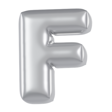 Alphabet F Balloon  3D Icon