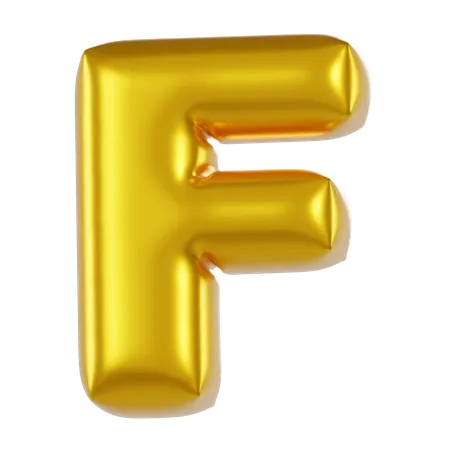 Alphabet F Balloon  3D Icon