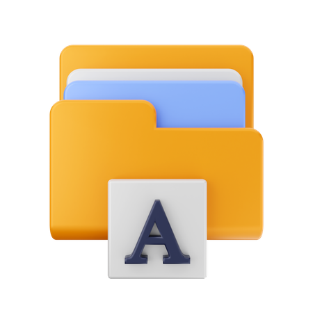Alphabet Folder  3D Icon