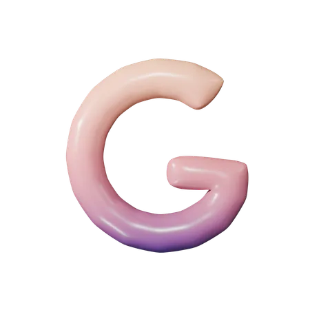 알파벳 g  3D Icon