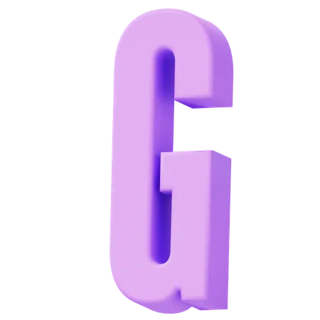 알파벳 g  3D Icon