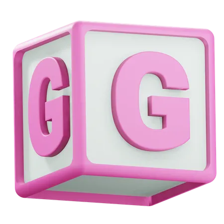 3 D G Alphabet Block Illustration 3D Icon