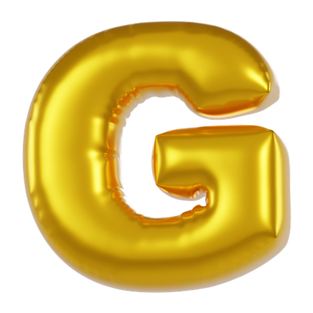 Alphabet G Balloon  3D Icon